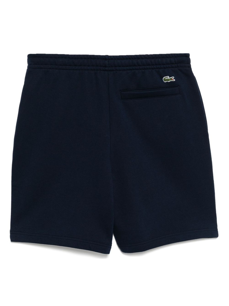 LACOSTE printed cotton fleece shorts outlook