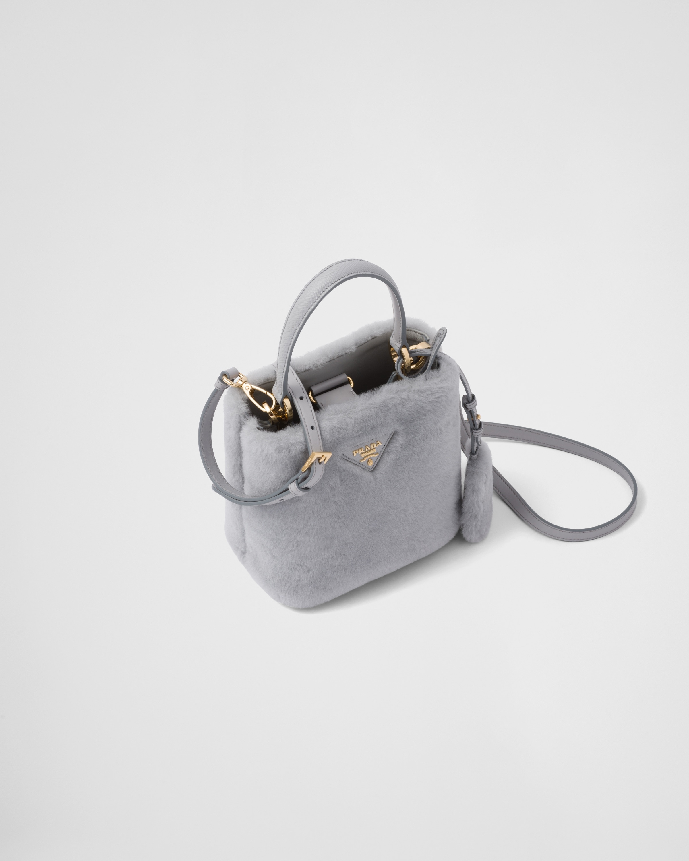 Prada Panier shearling mini-bag - 3