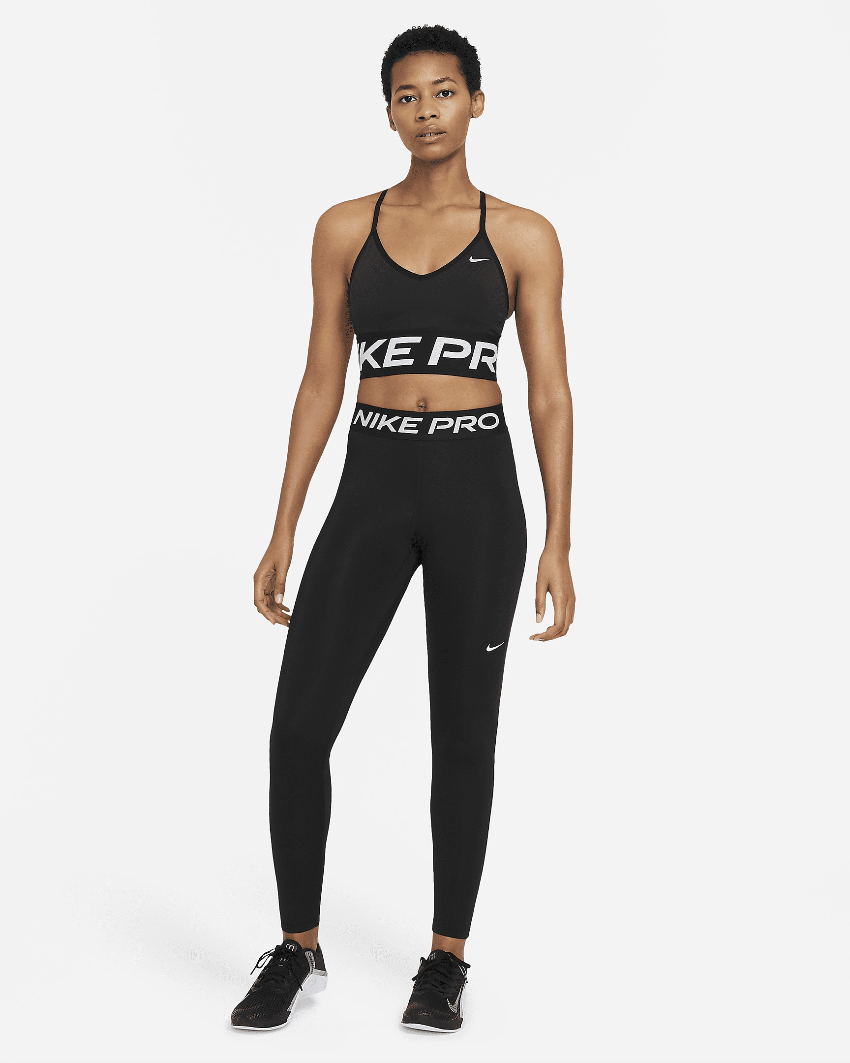 Nike Pro Women's Mid-Rise Mesh-Paneled Leggings - 6
