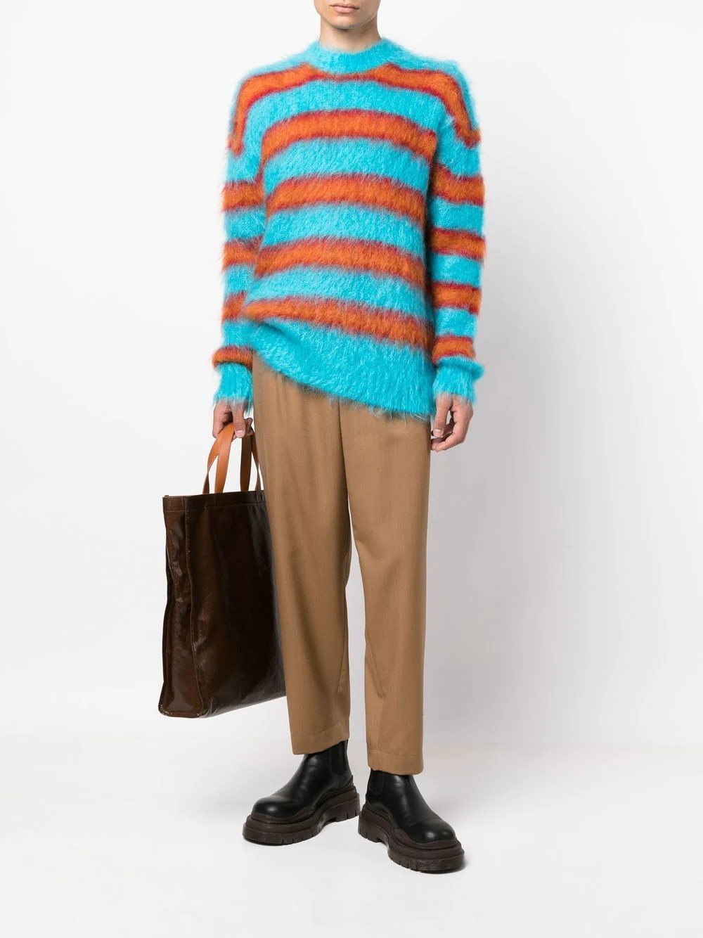 striped mohair jumper - 2