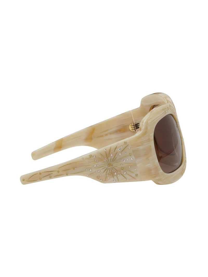GUCCI Beige Oversized Sunglasses outlook