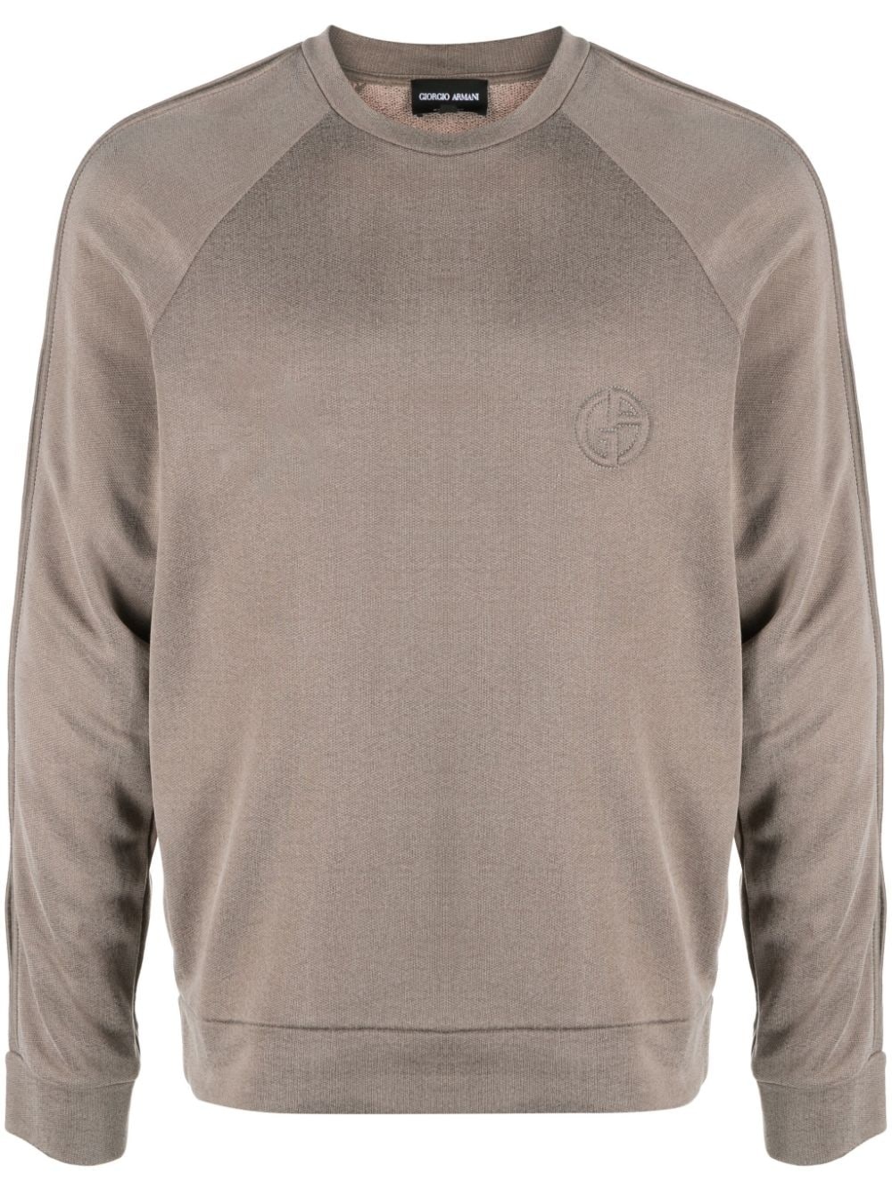 logo-embroidered round-neck jumper - 1