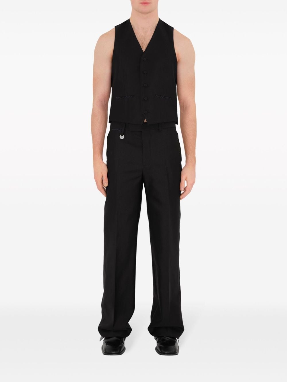 wool-silk blend waistcoat - 2