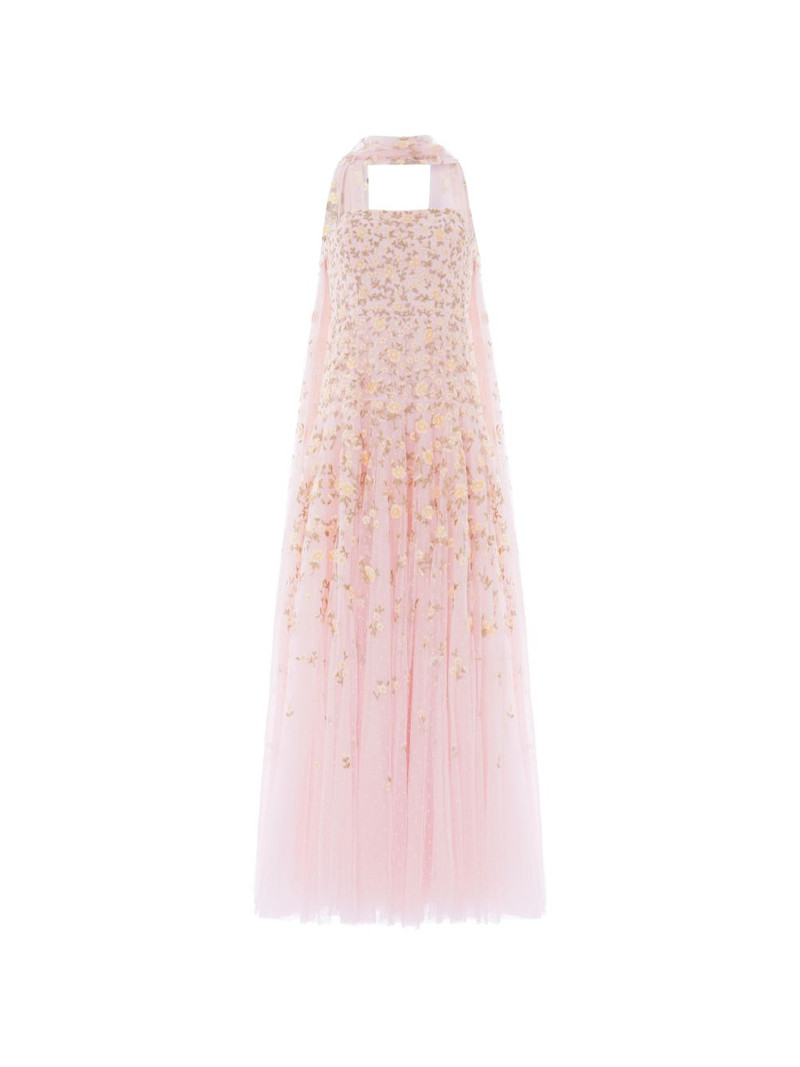 Lea Ditsy floral-embroidered maxi dress 1