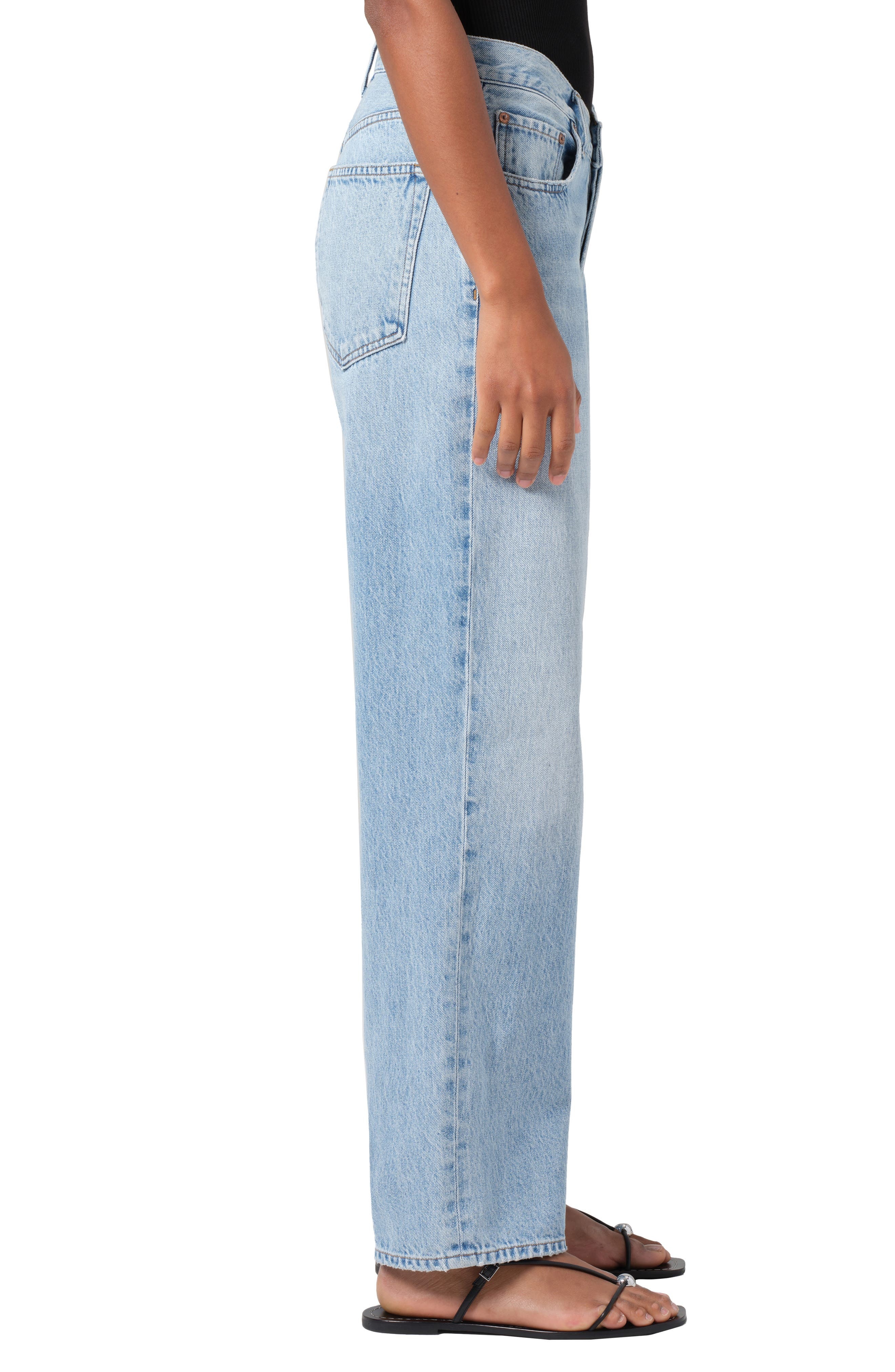 AGOLDE V-Waist Baggy Straight Leg Jeans in Prevail at Nordstrom - 3