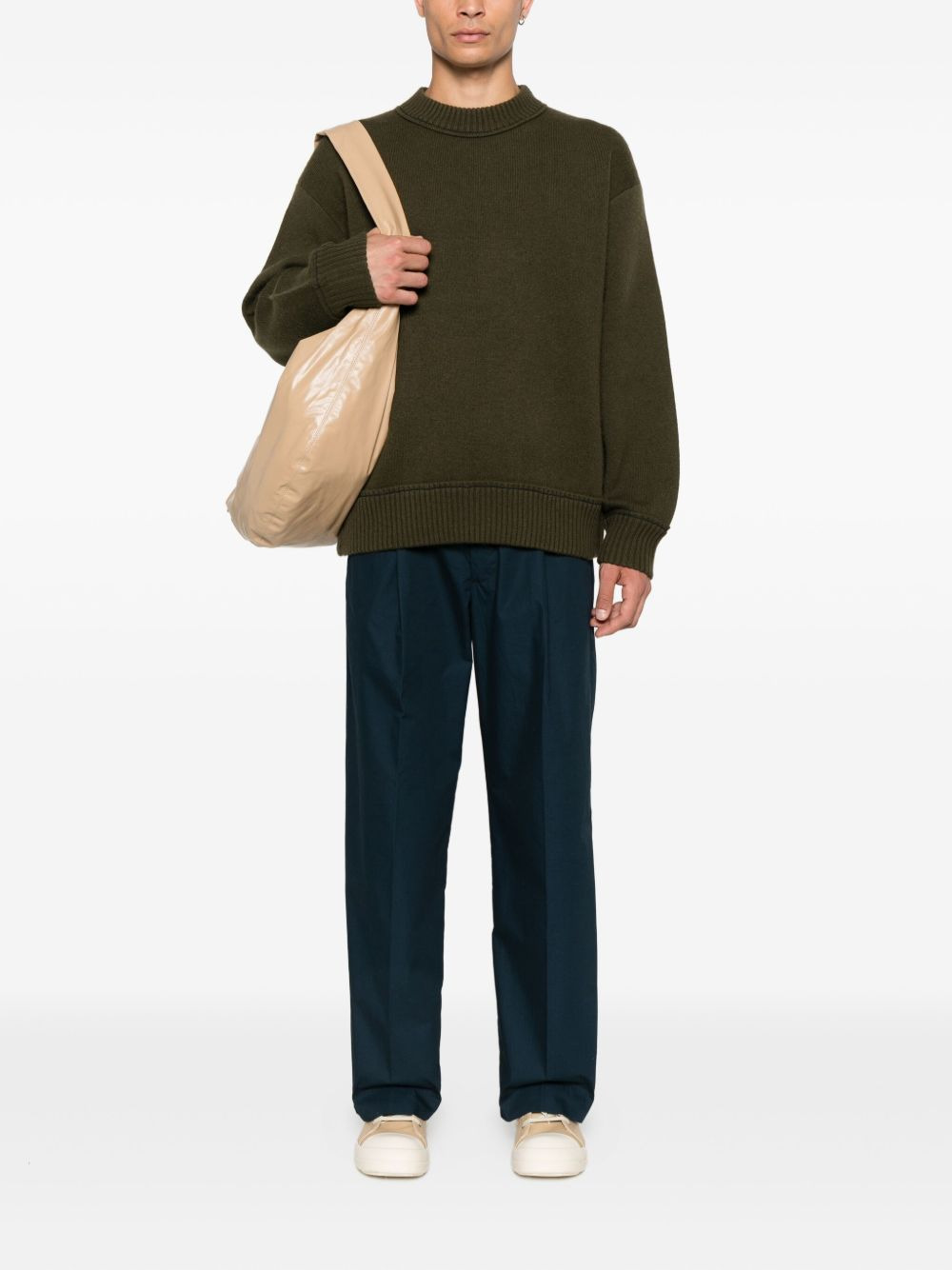 ribbed-trim sweater - 2