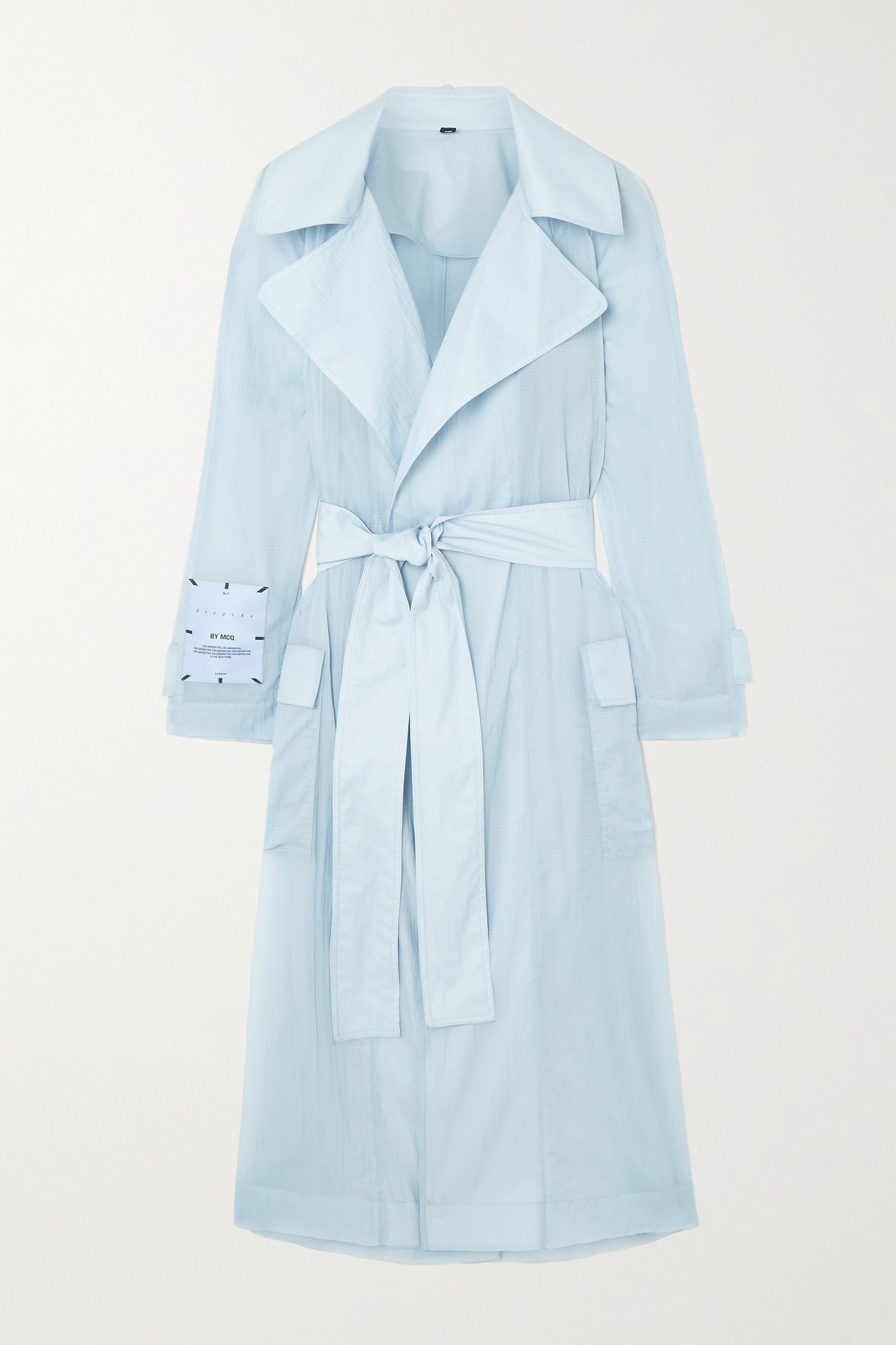 Breathe belted ripstop trench coat - 1