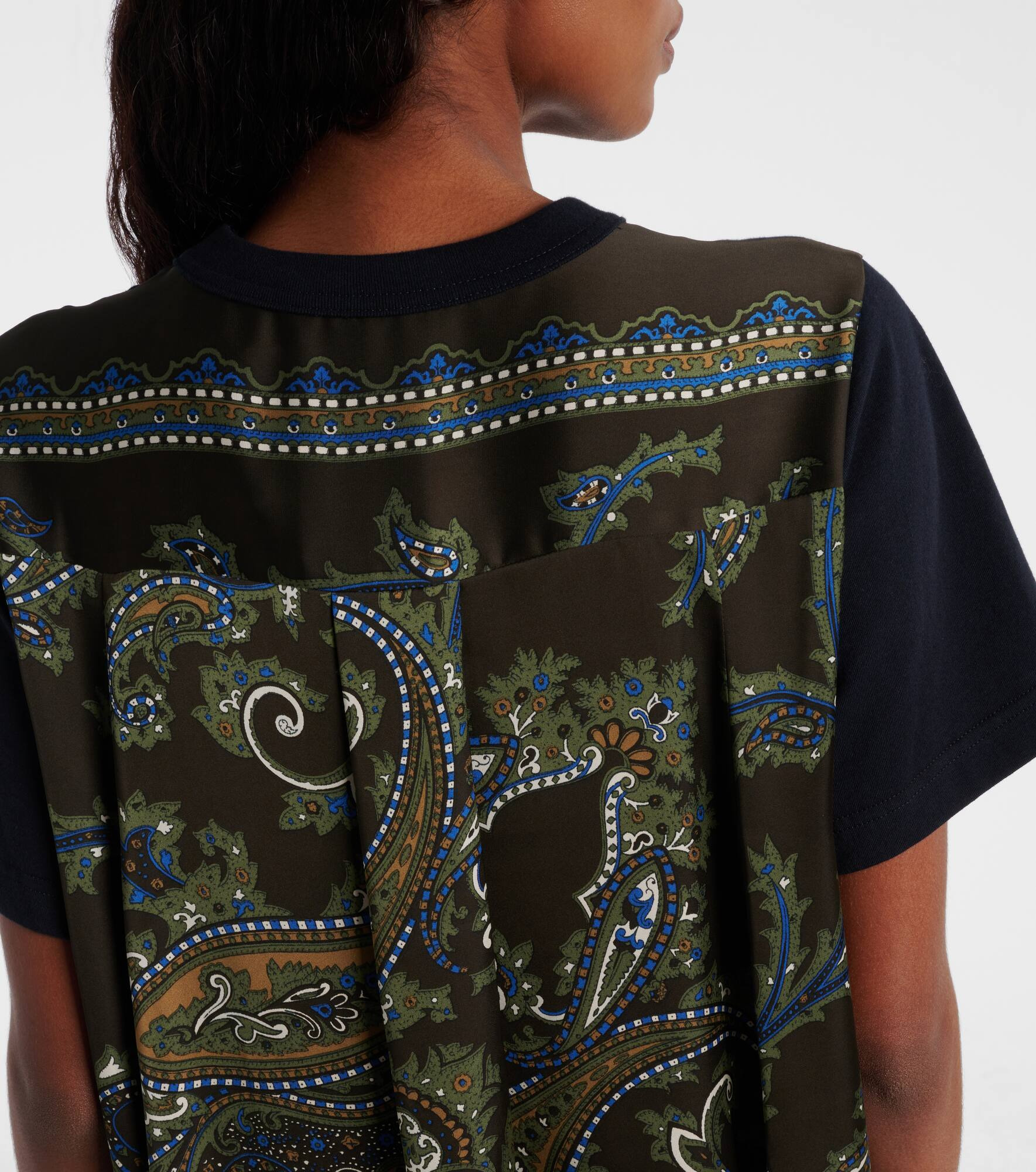 Paisley paneled minidress - 5