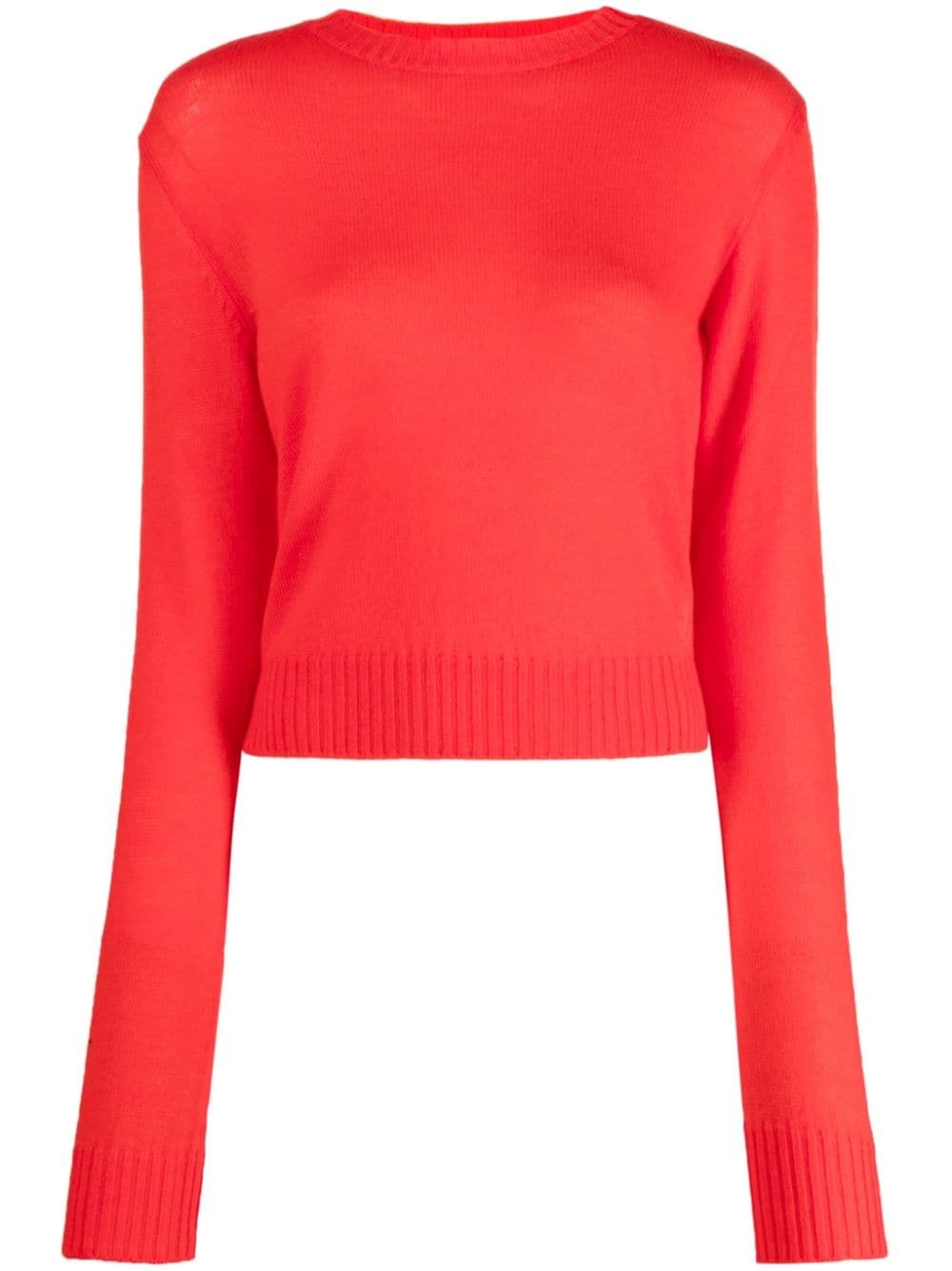 crew-neck wool jumper - 1