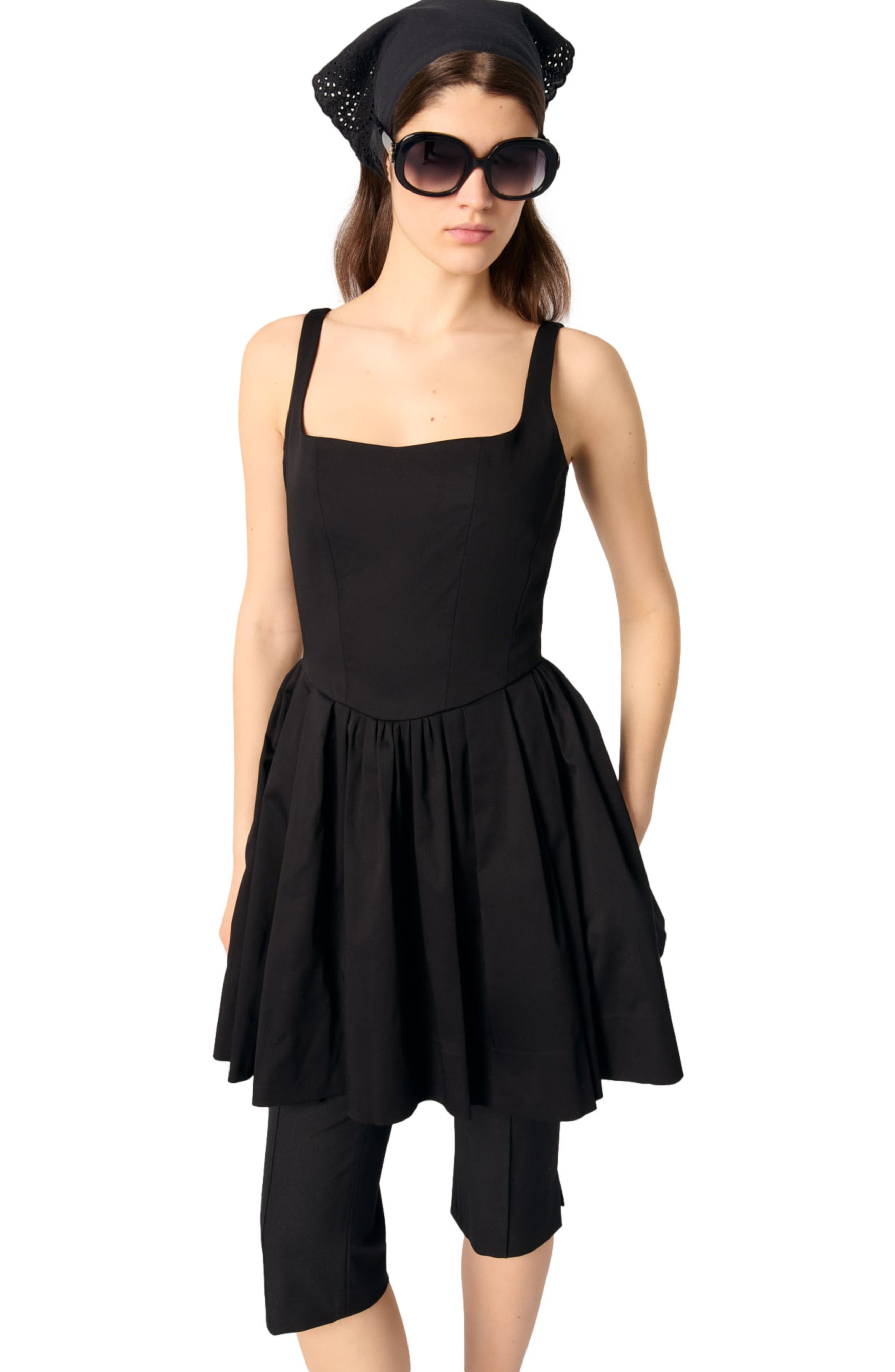 maje Short cotton dress in Black at Nordstrom - 5