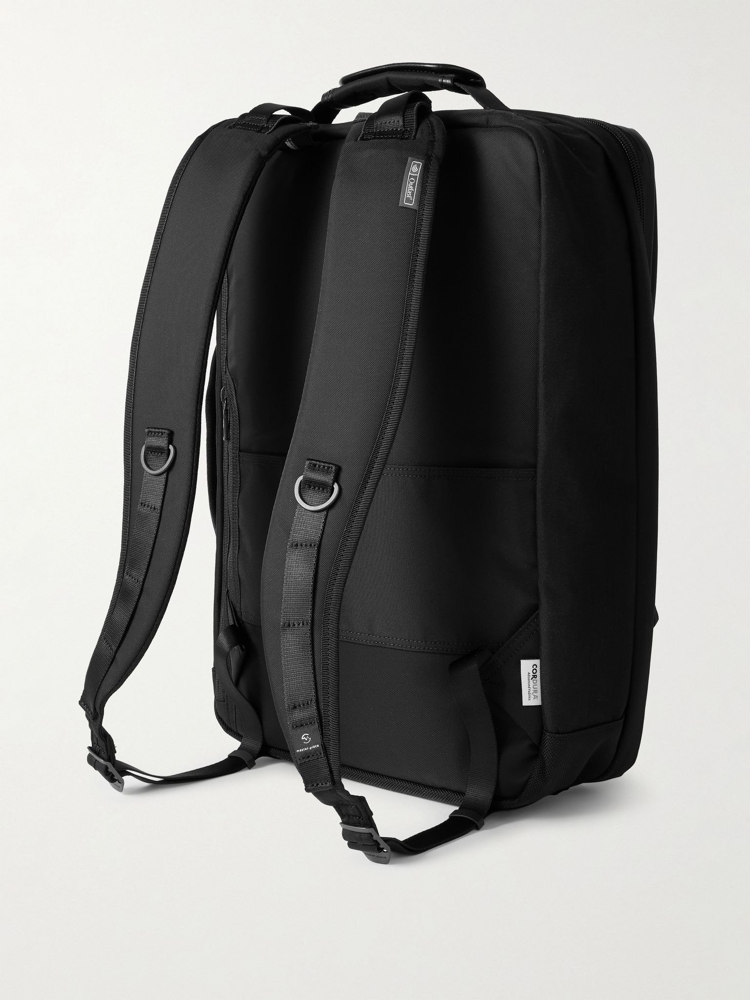 Potential 2-Way Leather and Webbing-Trimmed CORDURA® MasterTeX Backpack Black - 3