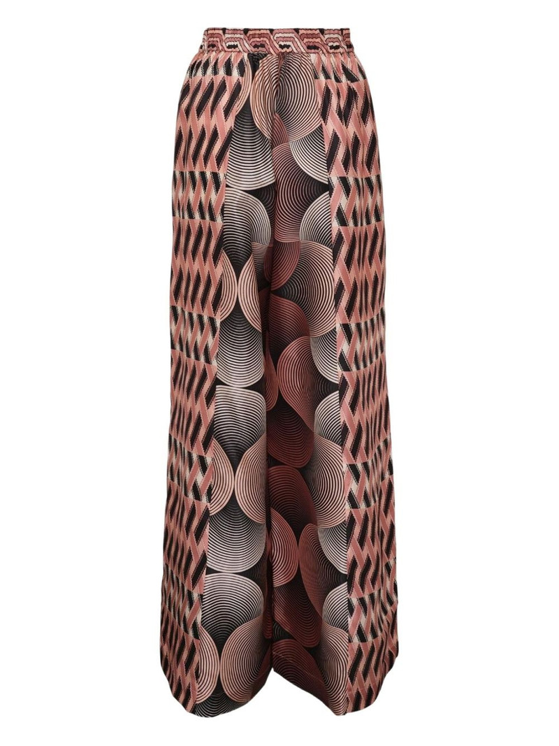 BIYAN printed elasticated-waist trousers outlook