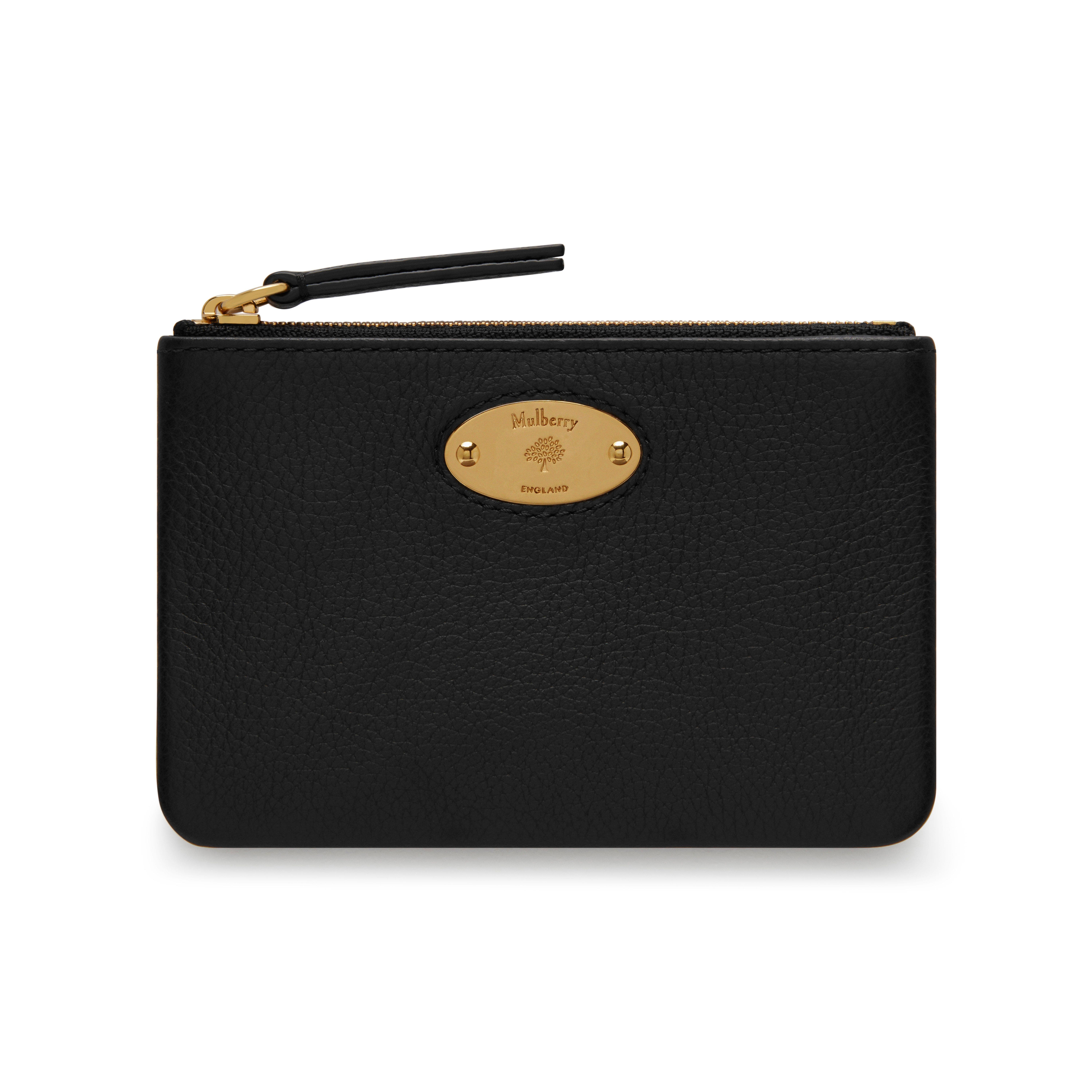 Plaque Small Leather Zip Coin Pouch - 1