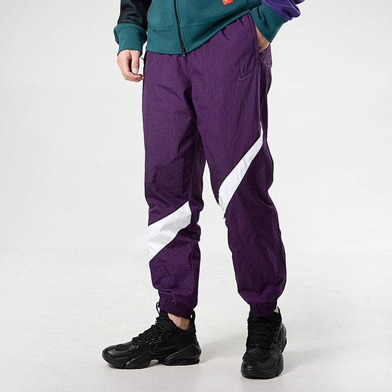 Nike MENS Sportswear Logo Print Tat Ankle Banded Sports Pants Purple AR9895-525 - 4