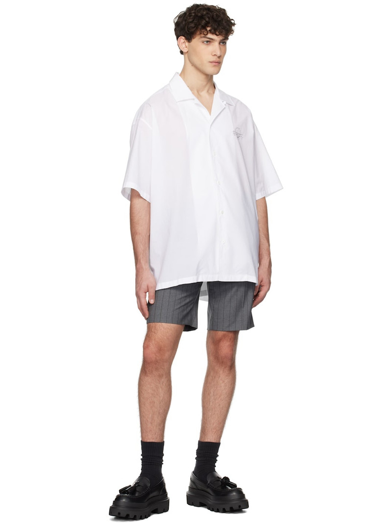 Moschino White Laurel Crown Emblem Shirt outlook