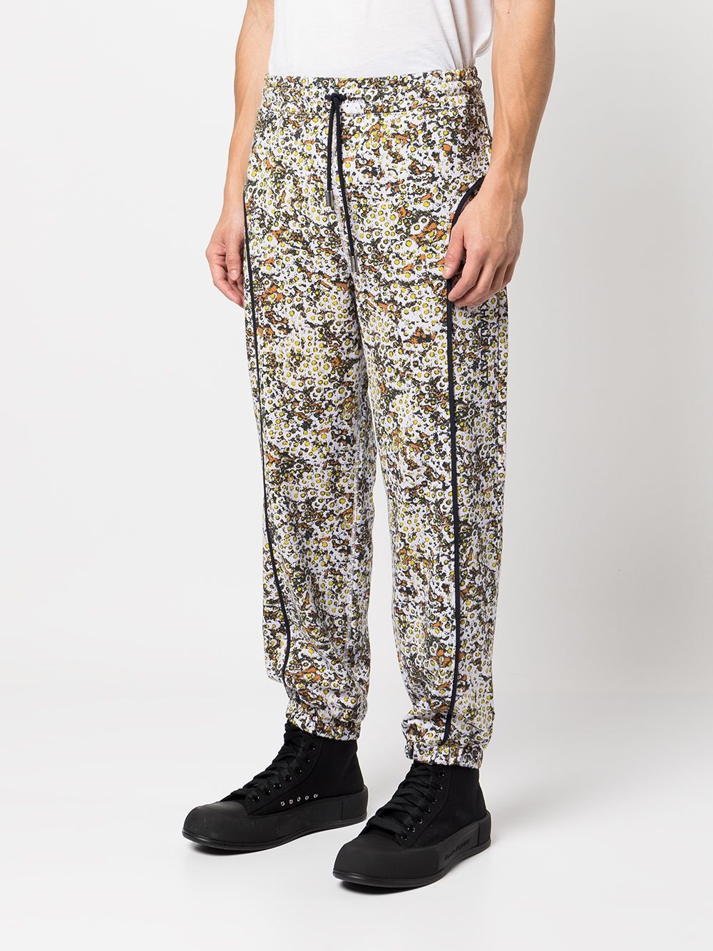 graphic-print fleece sweatpants - 4