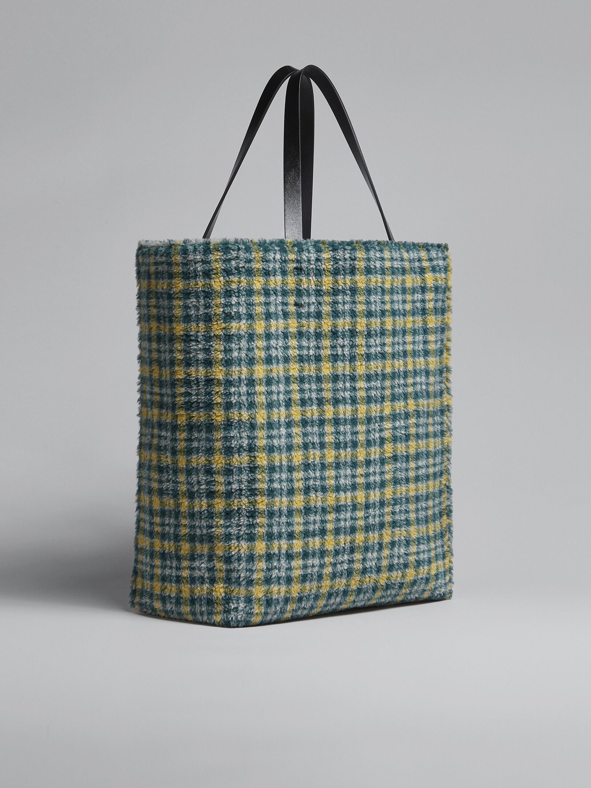 MUSEO SOFT LARGE BAG IN GREEN CHECK FABRIC - 6