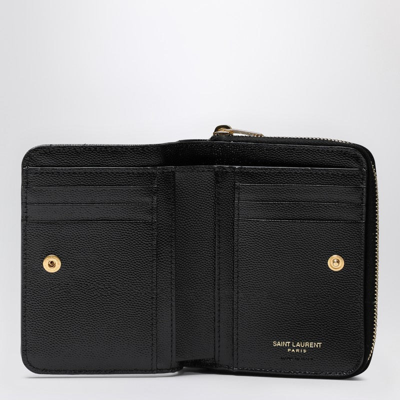 Saint Laurent Cassandre Compact Wallet Black Women - 2