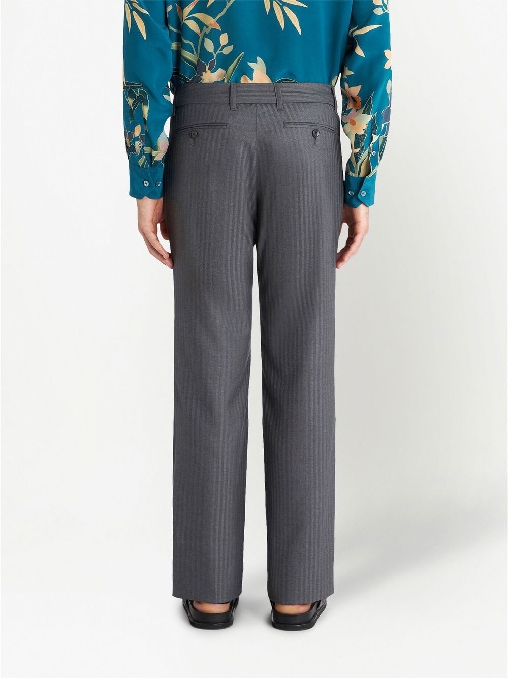 virgin-wool straight leg trousers - 4