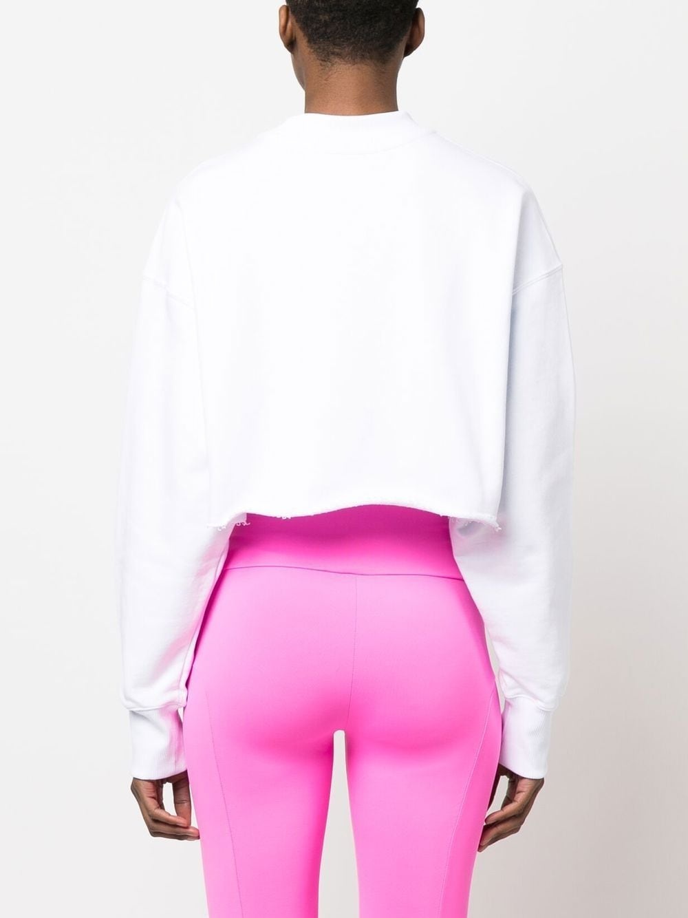 logo-print cropped sweatshirt - 4