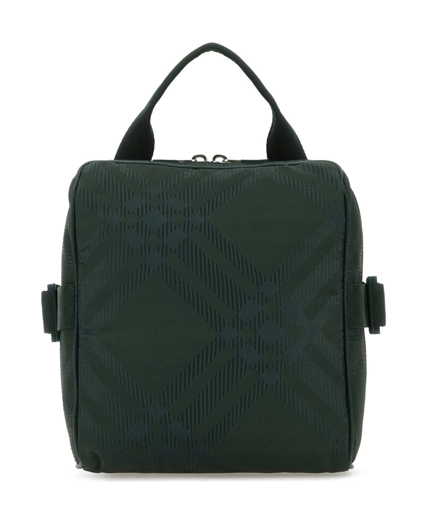 Bottle Green Fabric Crossbody Bag - 1