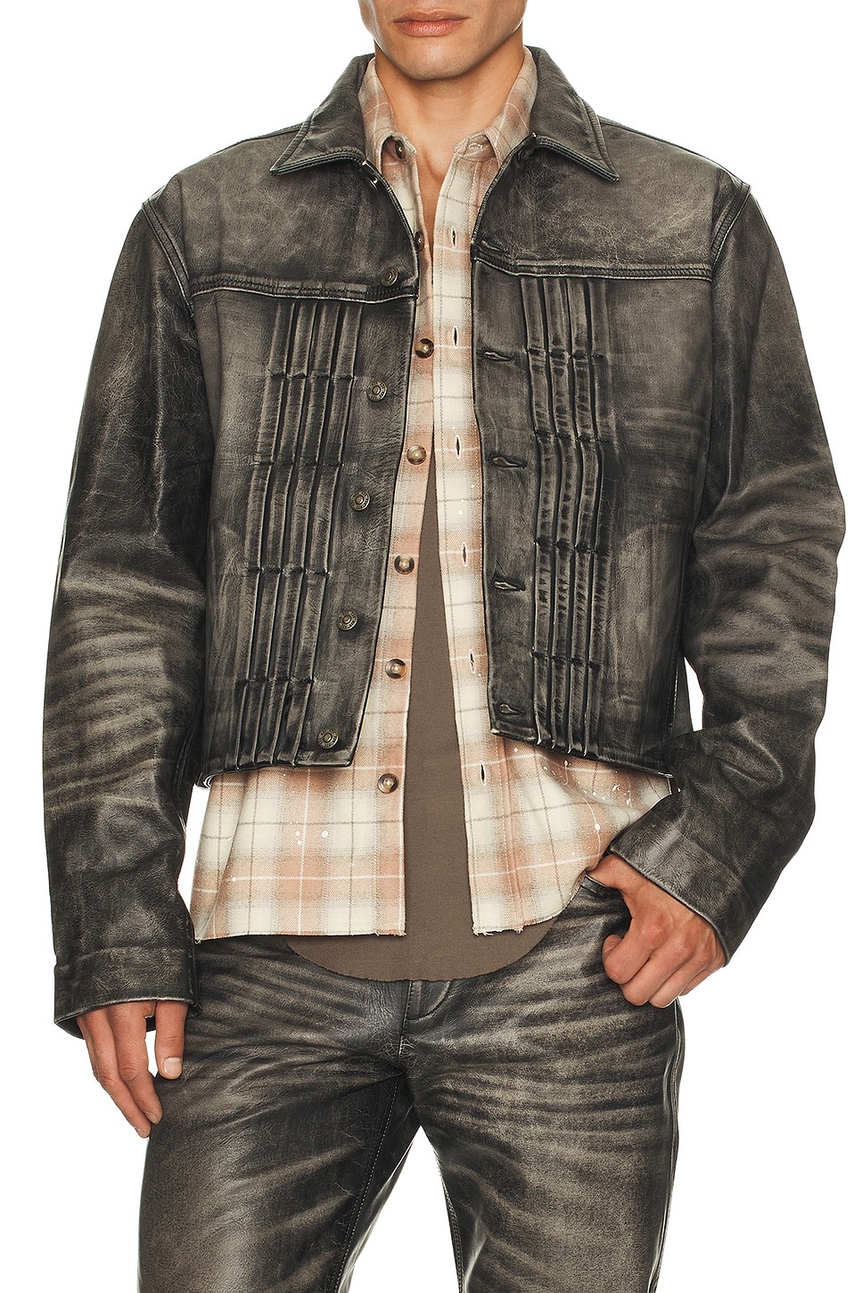 Leather Trucker Jacket - 3