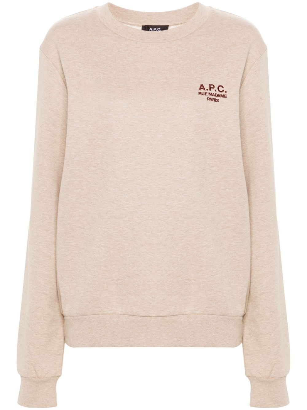 logo-embroidered cotton sweatshirt - 1