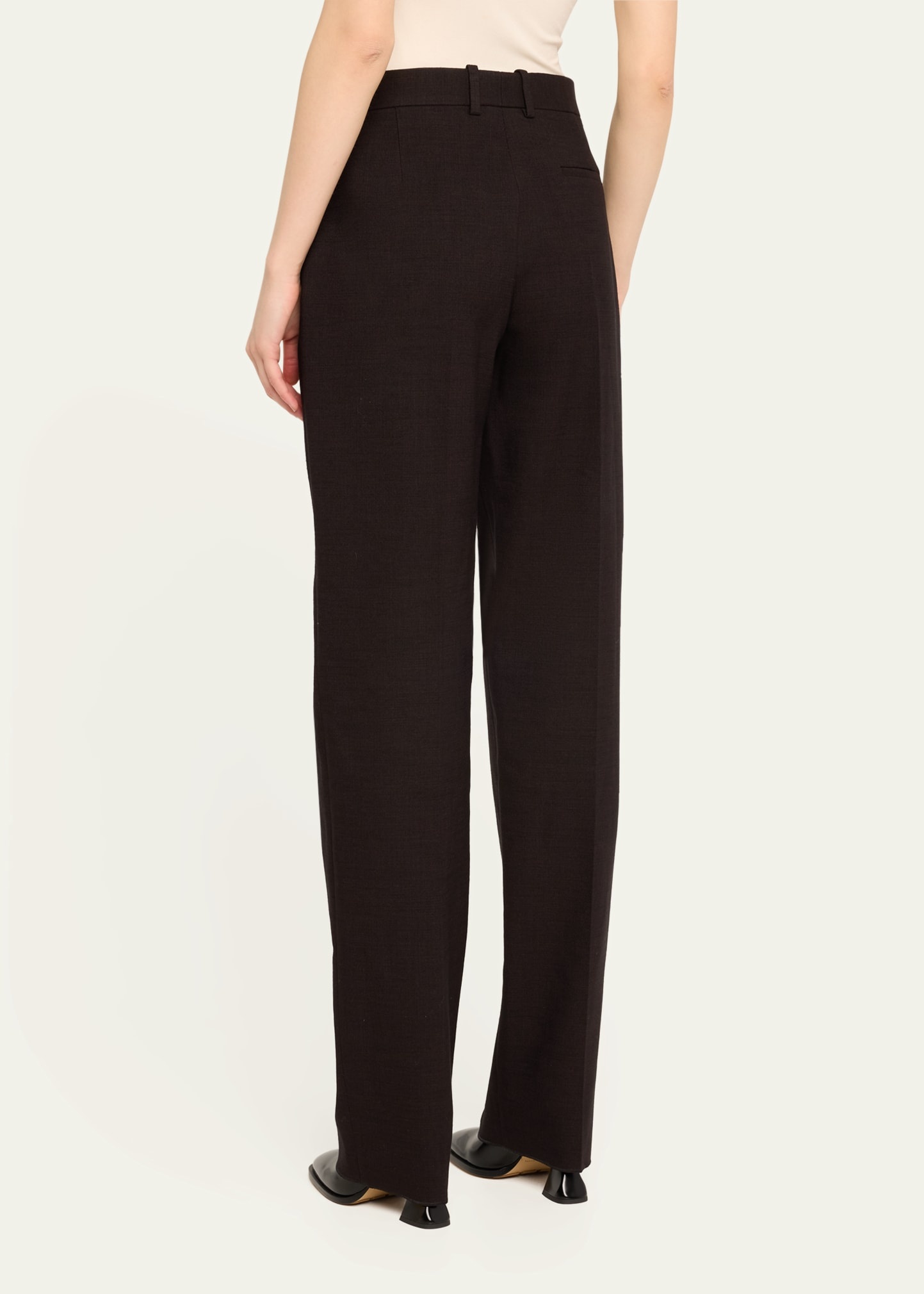 Structured Straight Leg Trousers - 3