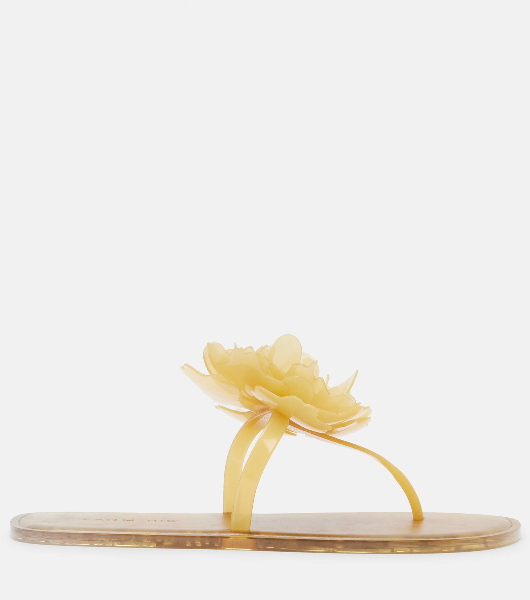 Floral-appliqué thong sandals - 4