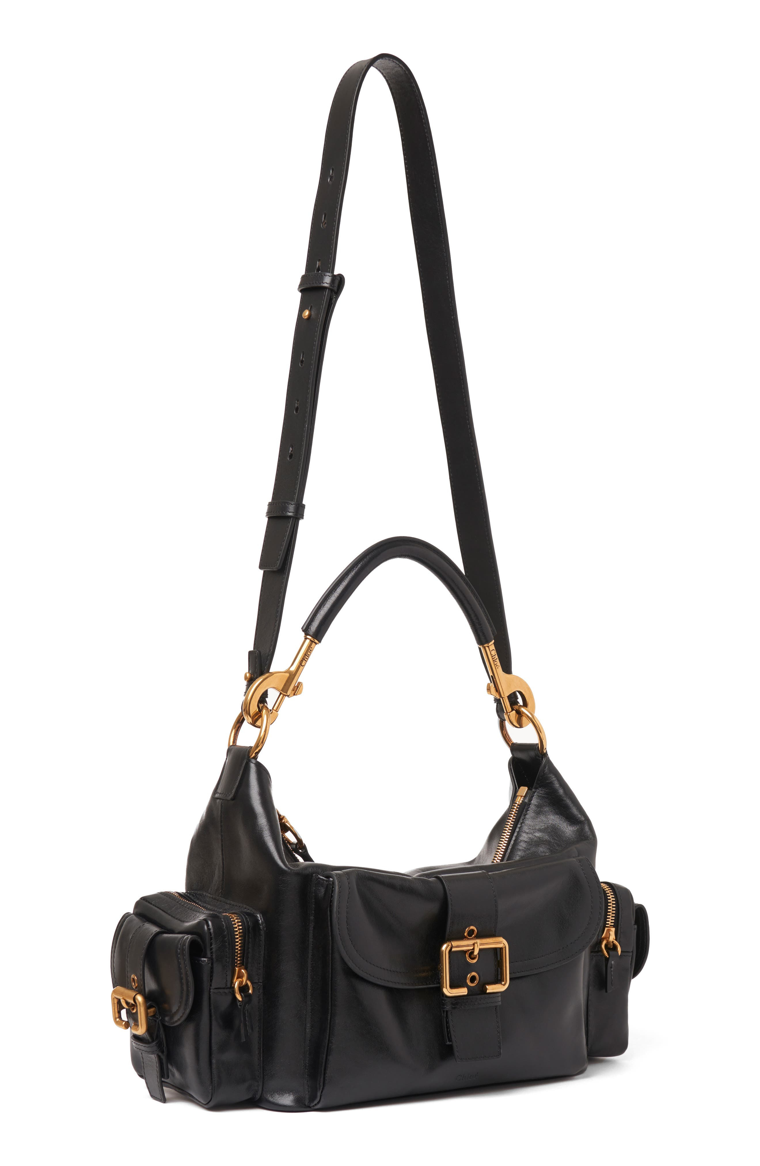 Chloé Camera Leather Top Handle Bag in Black at Nordstrom - 3