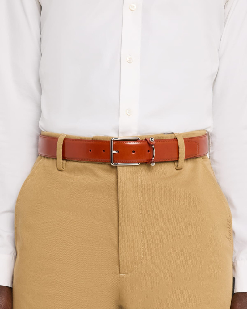 Christian Louboutin Men & apos;s Chambeliss Collar-Pin Smooth Leather Belt outlook