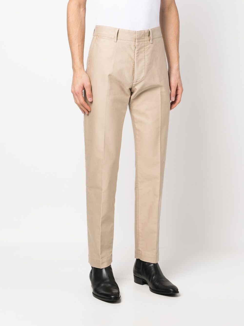 tapered cotton trousers - 3