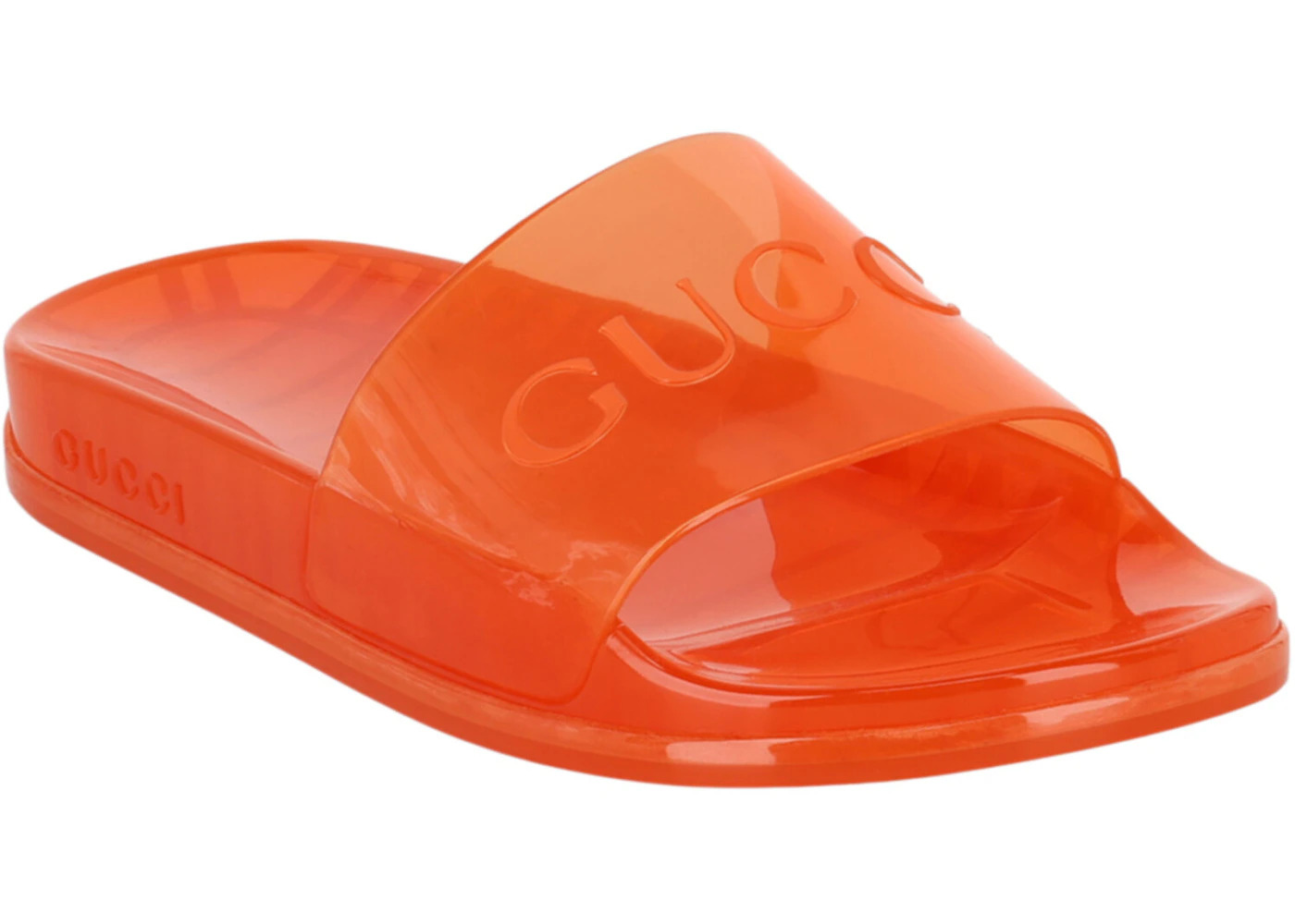 Gucci Rubber Logo Slides Orange - 2