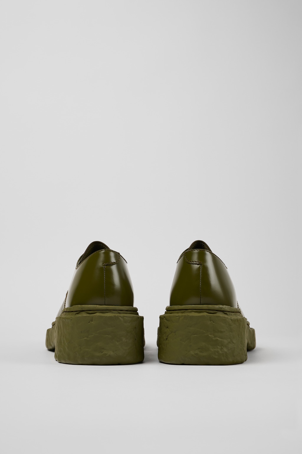 Green Leather Blucher - 3