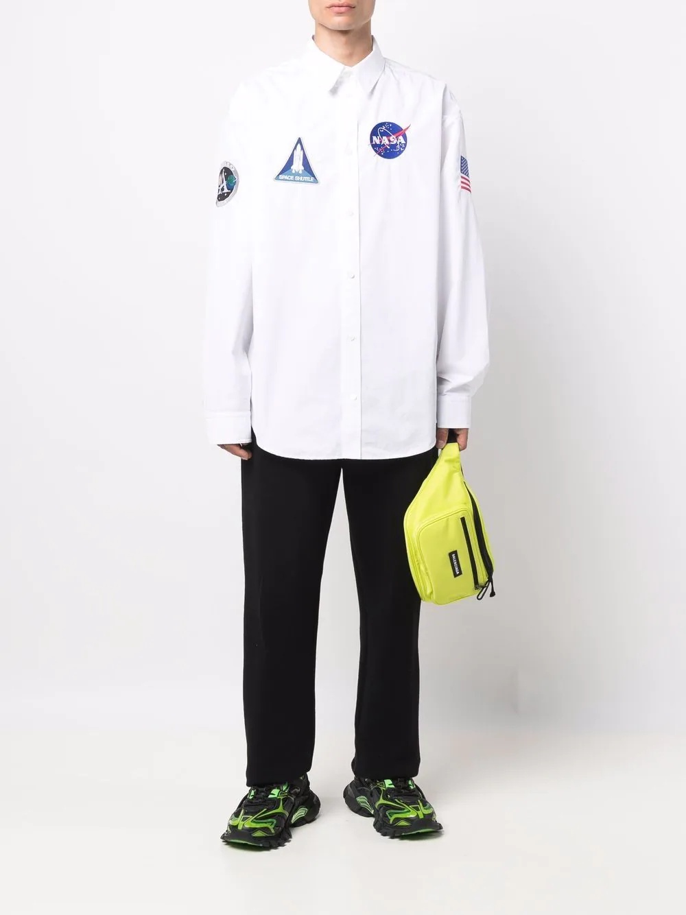 Space logo-patch shirt - 2