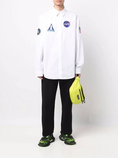 BALENCIAGA Space logo-patch shirt outlook