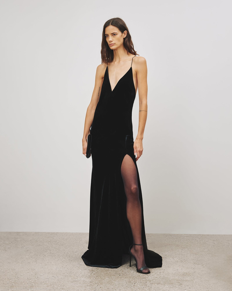 NILI LOTAN VELVET KATLIN GOWN outlook
