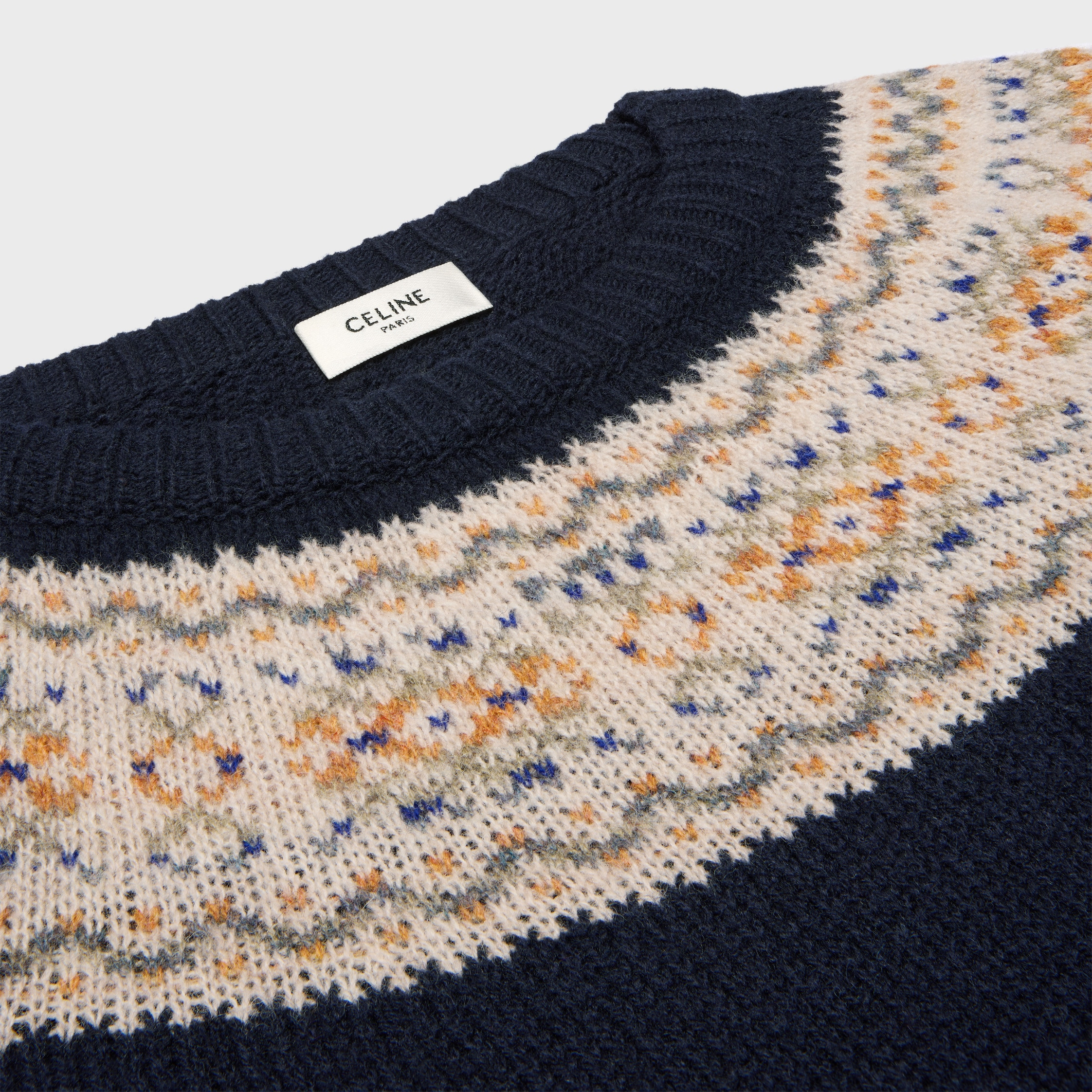 crewneck sweater IN TRIOMPHE FAIR ISLE WOOL - 3