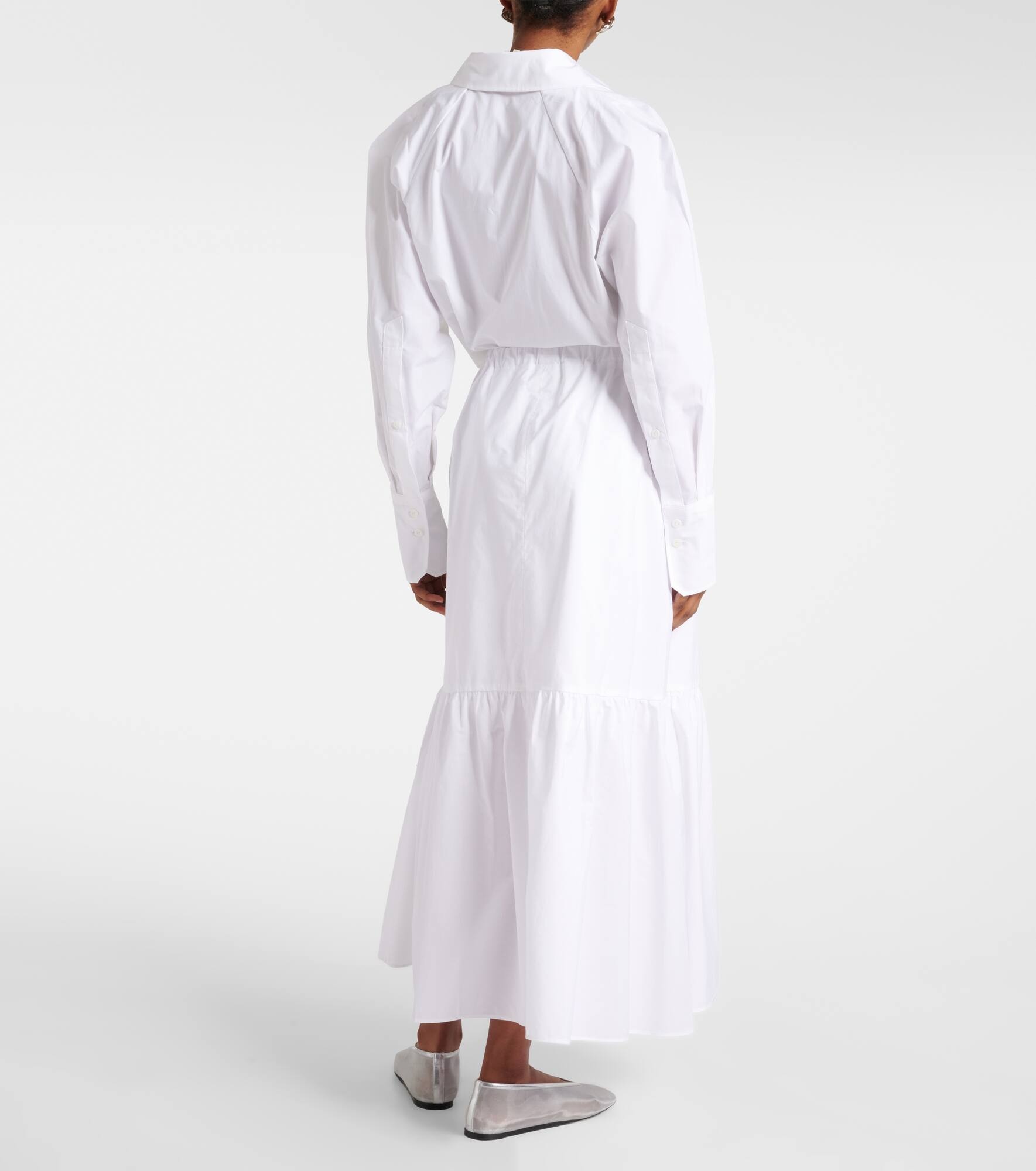 Tiered cotton maxi skirt - 3