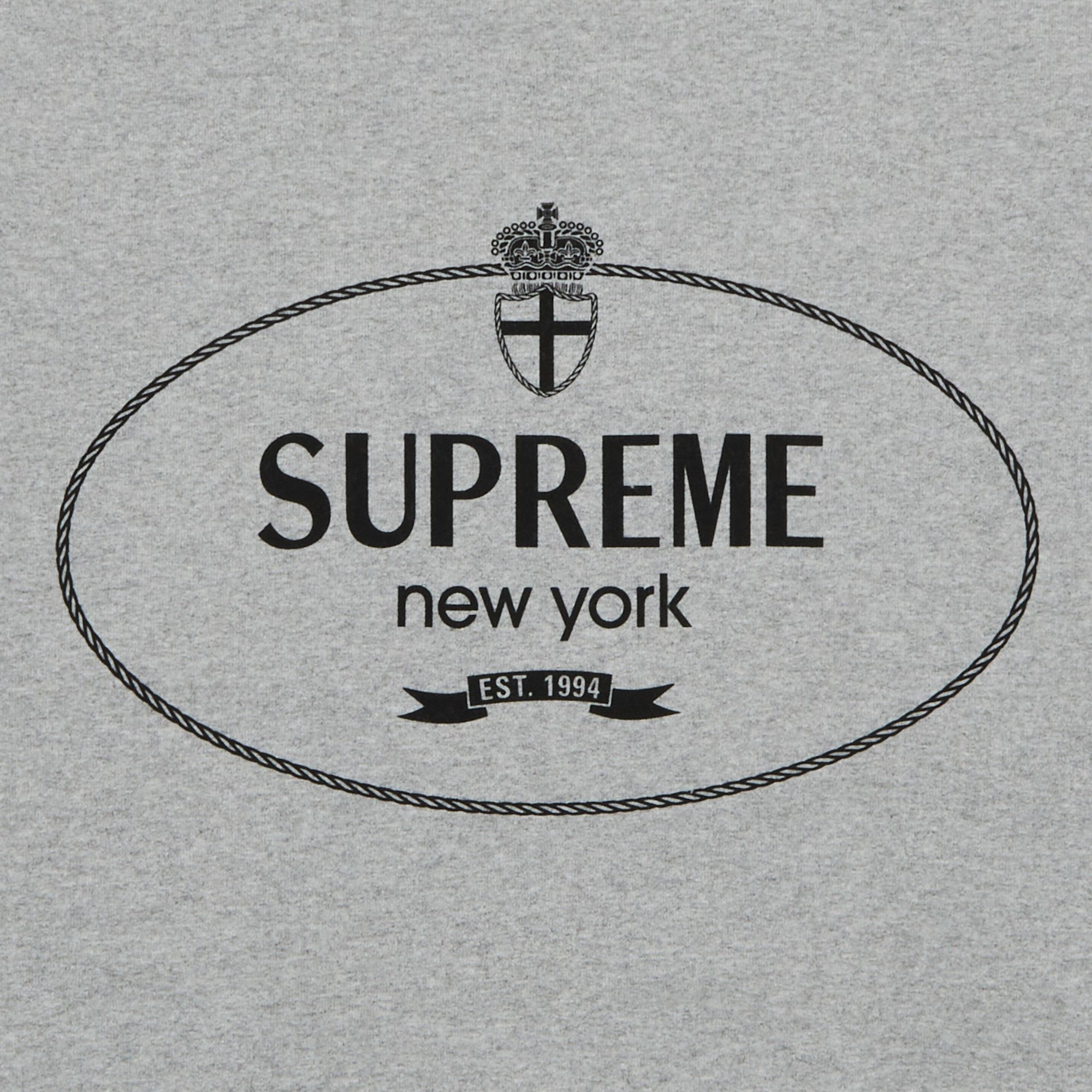 Supreme Crest Crewneck 'Heather Grey' - 3