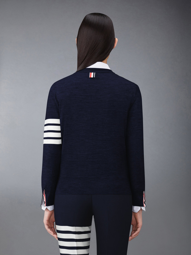 Thom Browne 4-Bar merino jumper outlook