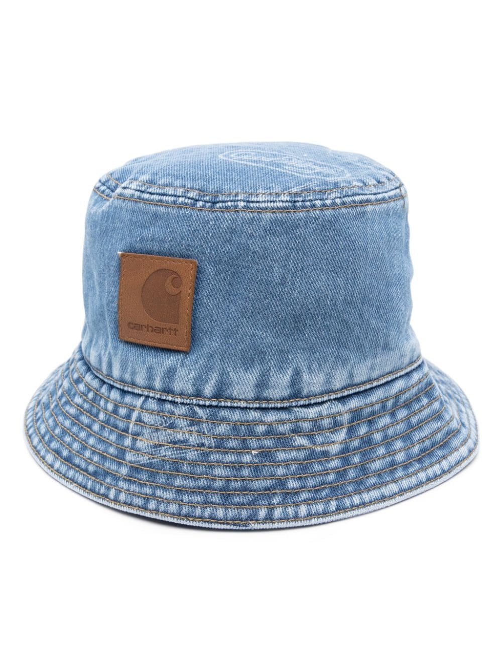 Maitland-stamp denim bucket hat - 1