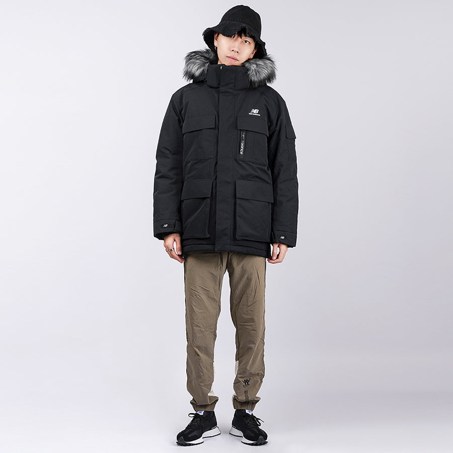 New Balance Warm Long Down Jacket 'Black' NPA46021-BK - 3