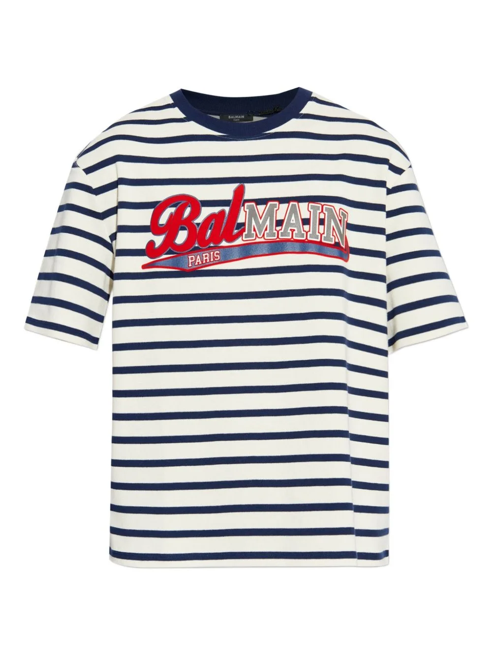 logo-print striped T-shirt - 1