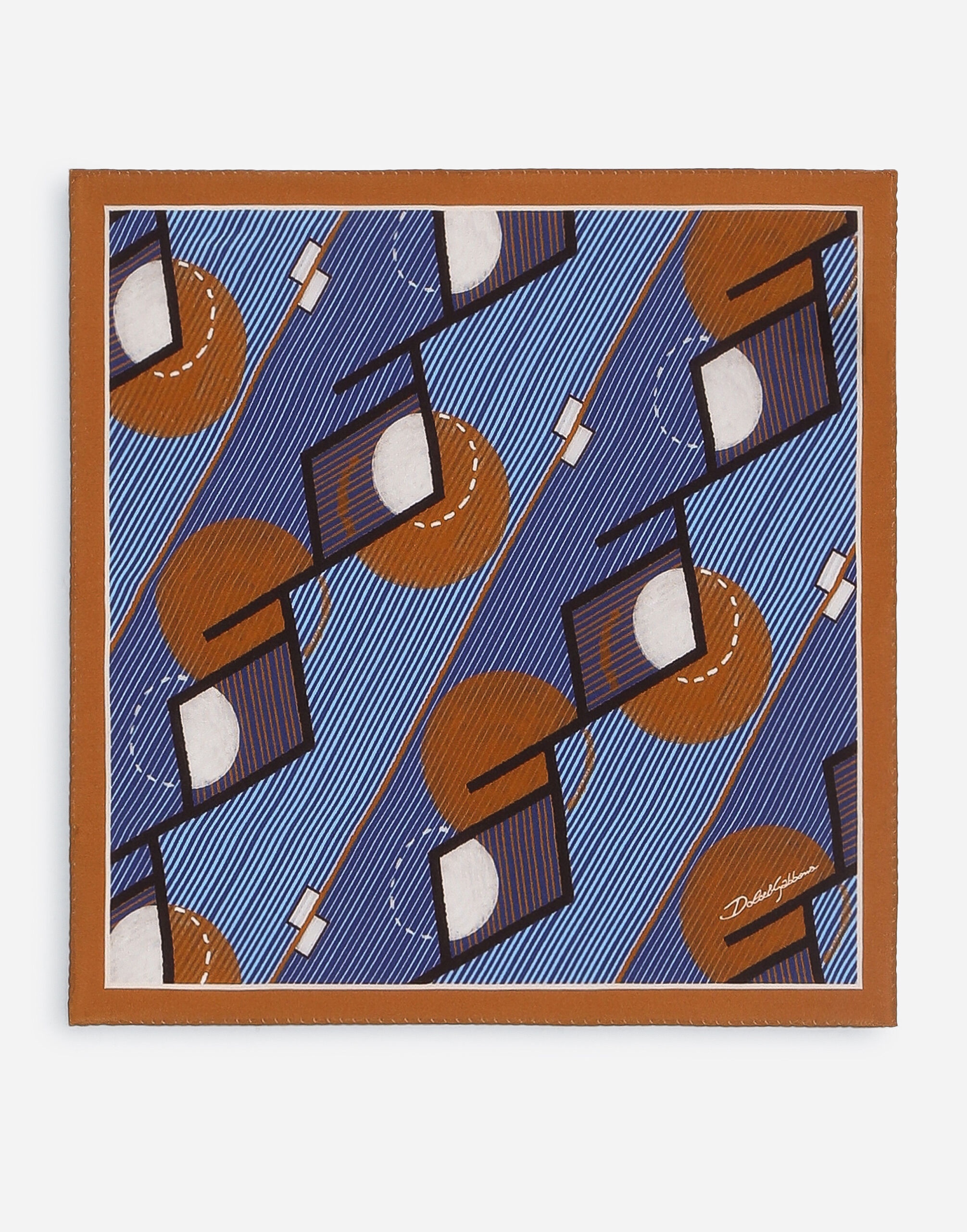 Silk pocket square with print - 1