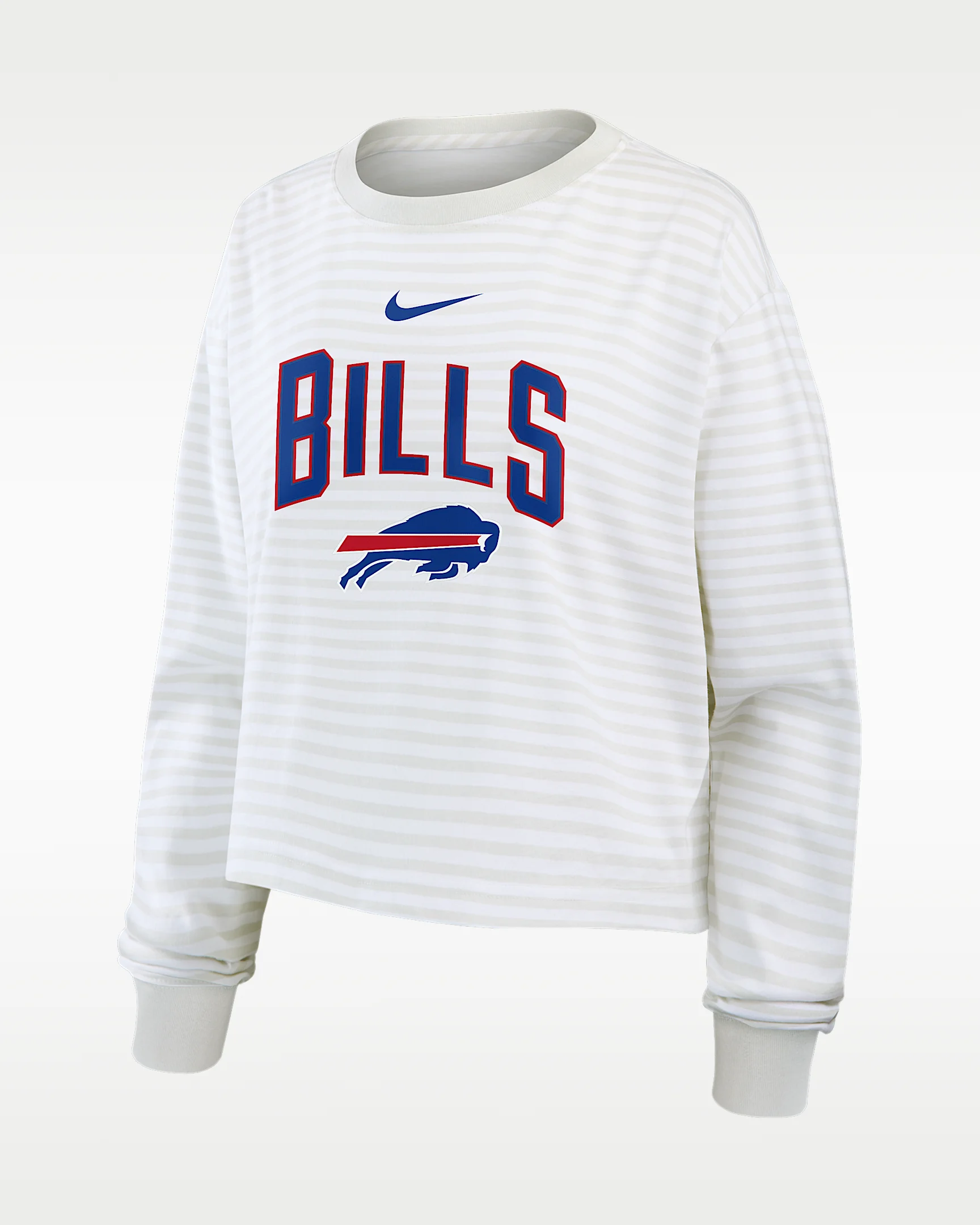 Buffalo Bills Primetime Women's Nike Cropped Long-Sleeve T-Shirt - 1