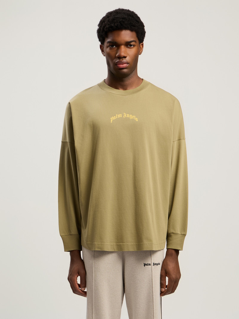 Curved Logo Long Sleeve T-Shirt 3