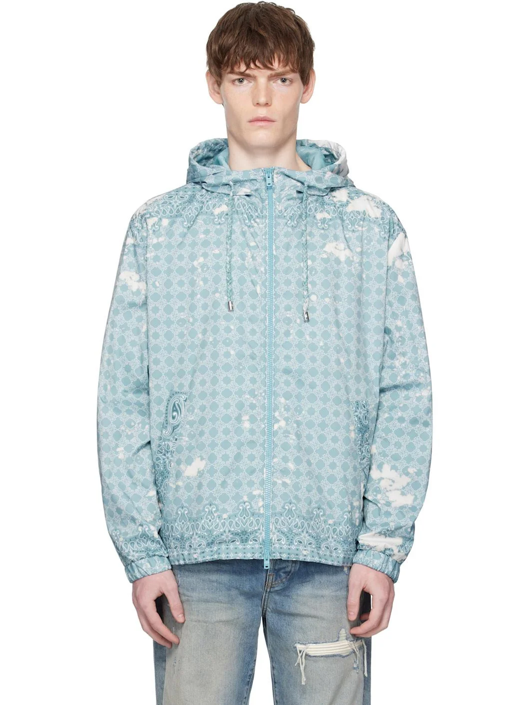 Blue MA Quad Windbreaker Jacket - 1