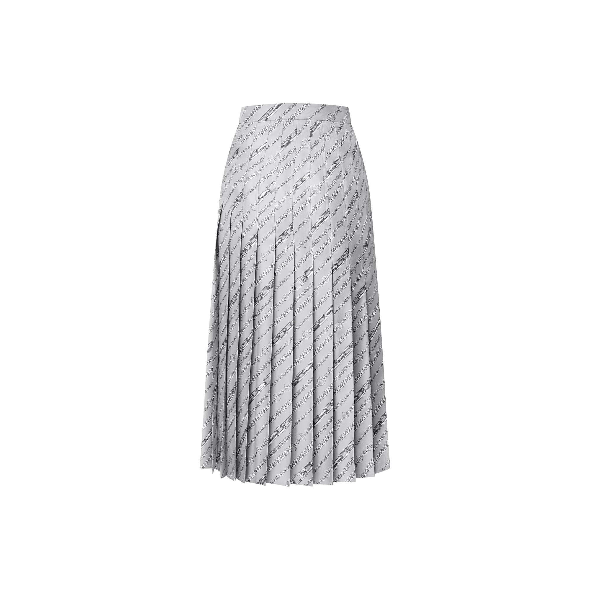 Chain Print Pleat Skirt - 2