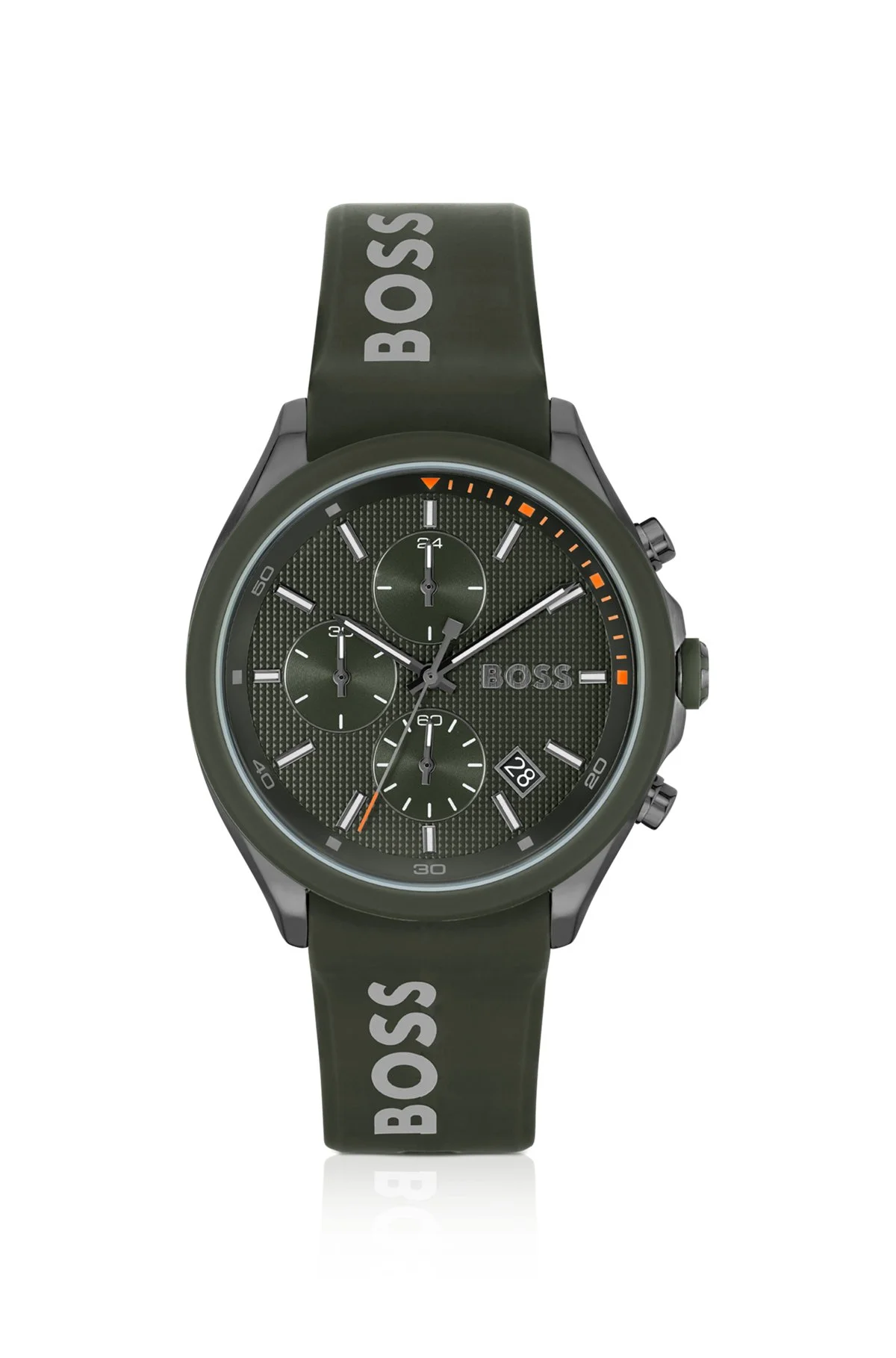 CHRONOGRAPH WATCH WITH BRANDED SILICONE STRAP - 1